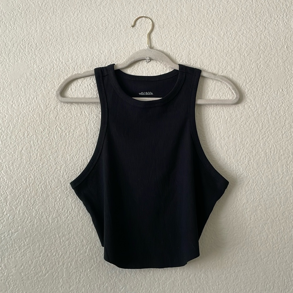 Wild Fable Crop Tank Top Ribbed Scoop Crop Tee